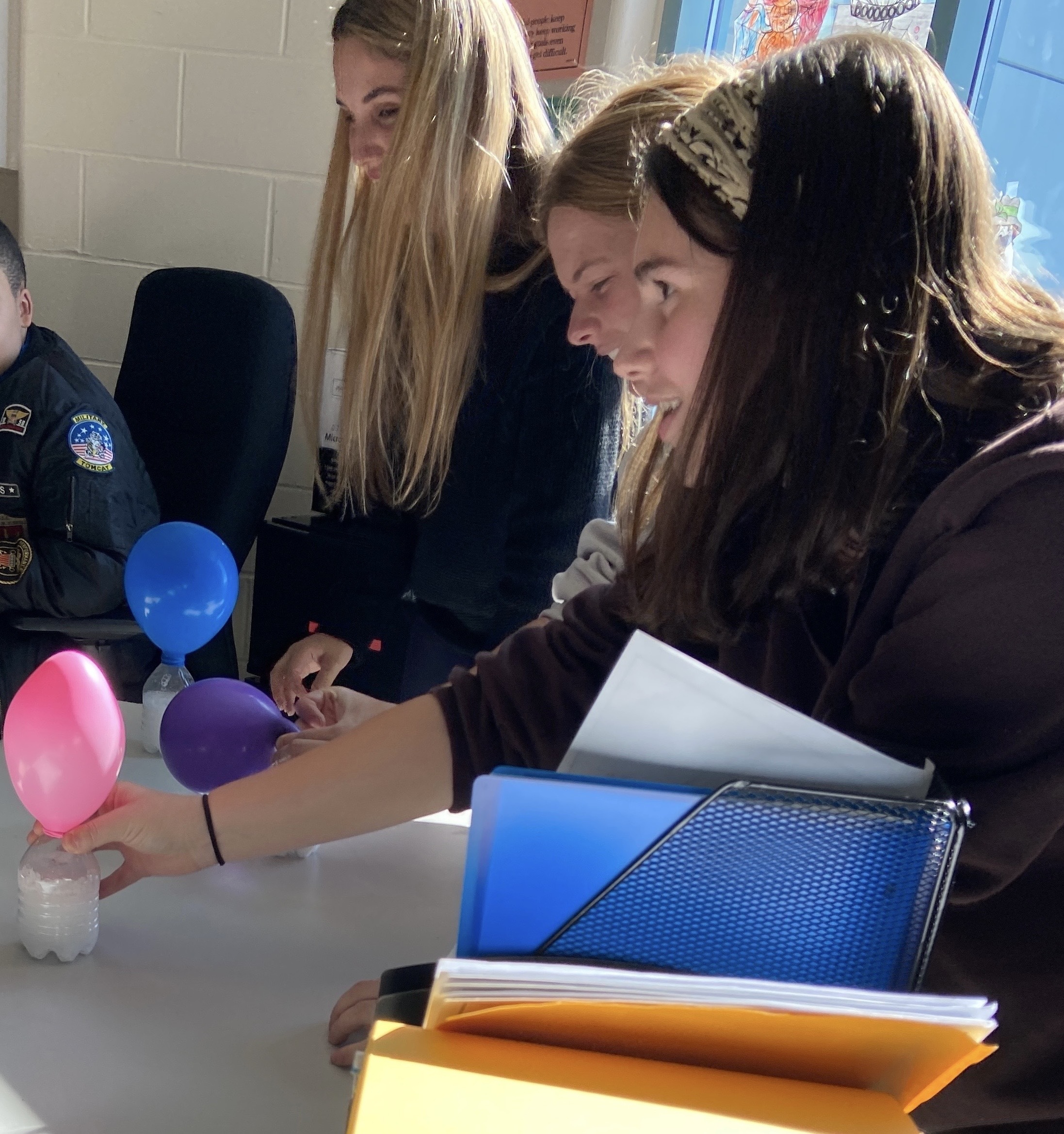 Lava lamp and balloon race experiments with middle school students!